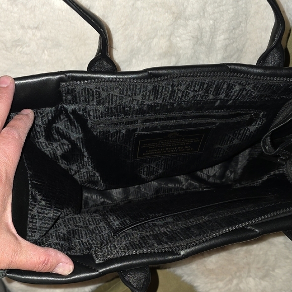 NWOT Kurt Geiger Quilted Black Leather Large Tote Bag - Picture 5 of 6